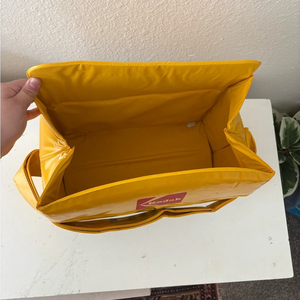 Vintage Kodak Disc Camera And Film Promo Yellow Insulated Bag Cooler w/ Strap